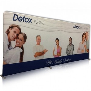 iFlat 20Ft. Straight Wave Fabric Displays Budget Package w/ Free Dye Sub Graphics - SKU #6313-20BP