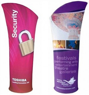Double Sided Dye Sub Graphics Only - iCone Angled Top Fabric Wave Display - SKU #6321A-RG