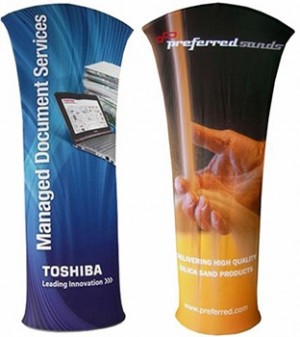 Double Sided Dye Sub Graphics Only - iCone Curved Top Fabric Wave Display - SKU #6321C-RG