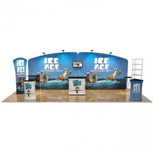 iWave Booth Display 10Ft x 20Ft w/ Free Dye Sub Graphics - SKU #1020AD