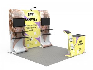 iWave Booth Display 10Ft x 10Ft w/ Free Dye Sub Graphics - SKU #11BG