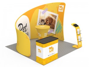 iWave Booth Display 10Ft x 10Ft w/ Free Dye Sub Graphics - SKU #11BL