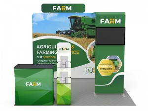 iWave Booth Display 10Ft x 10Ft w/ Free Dye Sub Graphics - SKU #11BM
