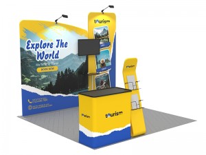 iWave Booth Display 10Ft x 10Ft w/ Free Dye Sub Graphics - SKU #11B13