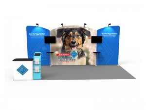 iWave Booth Display 10Ft x 20Ft w/ Free Dye Sub Graphics - SKU #12B2