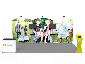 iWave Booth Display 10Ft x 20Ft w/ Free Dye Sub Graphics - SKU #12B3