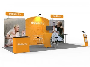 iWave Booth Display 10Ft x 20Ft w/ Free Dye Sub Graphics - SKU #12B6