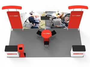 iWave Booth Display 10Ft x 20Ft w/ Free Dye Sub Graphics - SKU #12B7