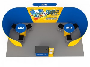 iWave Booth Display 10Ft x 20Ft w/ Free Dye Sub Graphics - SKU #12B9