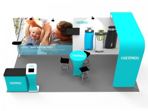 iWave Booth Display 10Ft x 20Ft w/ Free Dye Sub Graphics - SKU #12B13