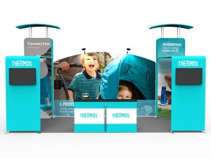 iWave Booth Display 10Ft x 20Ft w/ Free Dye Sub Graphics - SKU #12B14