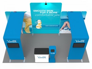 iWave Booth Display 10Ft x 20Ft w/ Free Dye Sub Graphics - SKU #12B15
