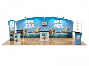 iWave Booth Display 10Ft x 20Ft w/ Free Dye Sub Graphics - SKU #12BF