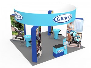iWave Booth Display 20Ft x 20Ft w/ Free Dye Sub Graphics - SKU #22B4