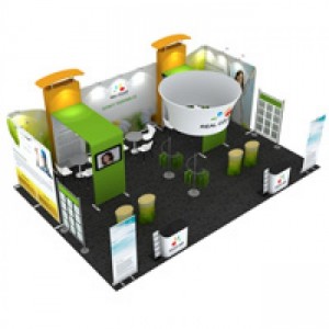 iWave Booth Display 20Ft x 20Ft w/ Free Dye Sub Graphics - SKU #22W-004
