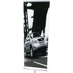 Premium Retractable Banner Stand 33" w/ Free Double Sided Graphic Print - SKU #6125-33