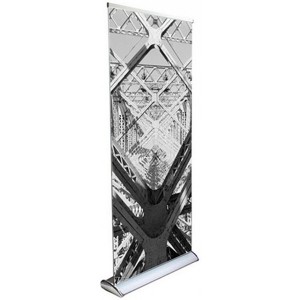 Interchangeable Graphic 33.5" Retractable Banner Stand w/ Free Single Sided Graphic Print  -  SKU #6215-33.5