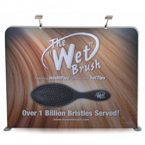 iFlat 10Ft. Straight Wave Fabric Displays Budget Package w/ Free Dye Sub Graphics - SKU #6313-10BP
