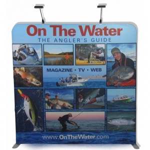 iFlat 8Ft. Straight Wave Fabric Displays Budget Package w/ Free Dye Sub Graphics - SKU #6313-8BP