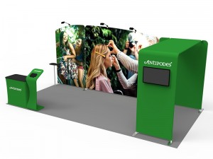 iWave Booth Display 10Ft x 20Ft w/ Free Dye Sub Graphics - SKU #12B10