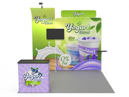 iWave Booth Display 10Ft x 10Ft w/ Free Dye Sub Graphics - SKU #11B16