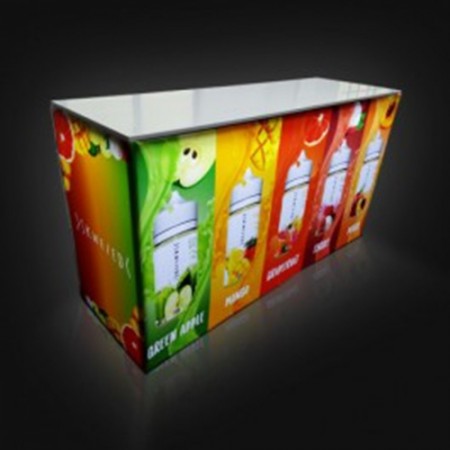 iTube LED 4ft x 2Ft x H42in. Fabric Counter w/ Free Dye Sub Graphics - SKU #63LC-4242